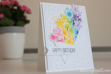 Rainbow of flowers: a birthday card