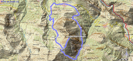 Mapa ruta Pico Teyéu