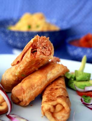 Flautas de pollo