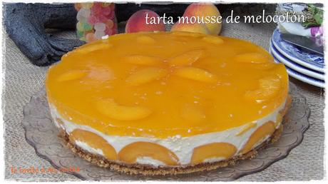 Tarta mousse de melocotón ( sin horno)