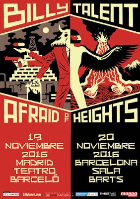 Billy Talent en noviembre en Madrid y Barcelona