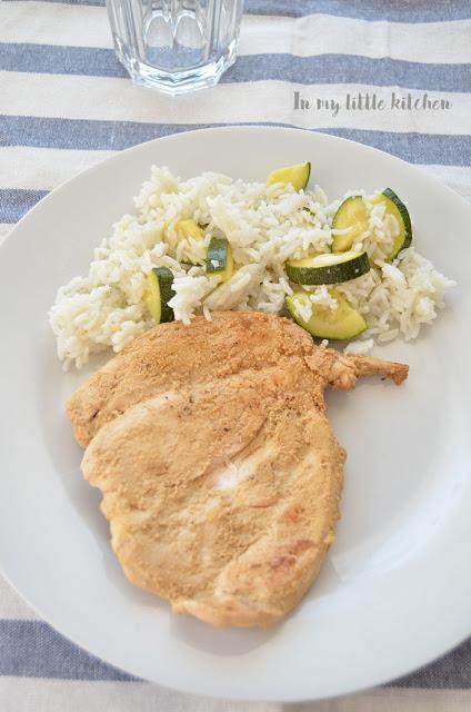 Pollo marinado con arroz basmati Pollo marinado con arroz basmati