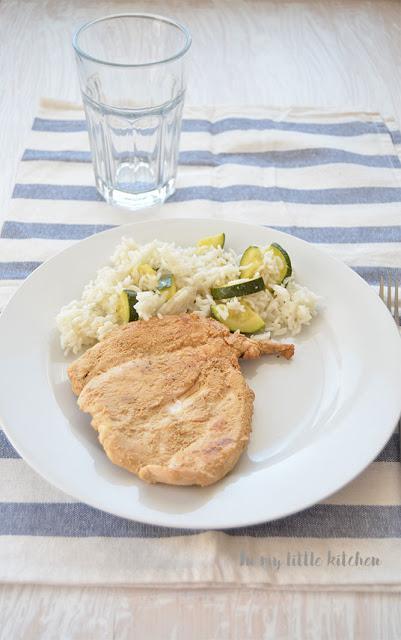 Pollo marinado con arroz basmati Pollo marinado con arroz basmati