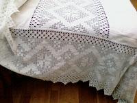 Colchas de tela y ganchillo