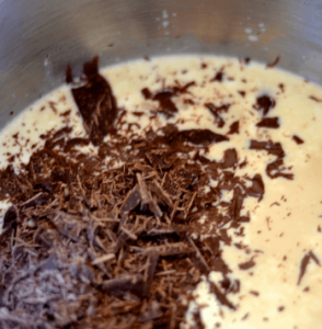 Flan de chocolate con caramelo hervir choco