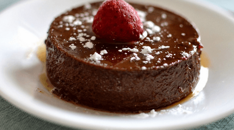 Flan de chocolate con caramelo flan de chocolate