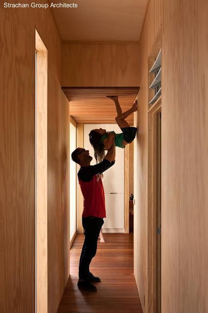 Casa de playa contemporánea en Nueva Zelanda.