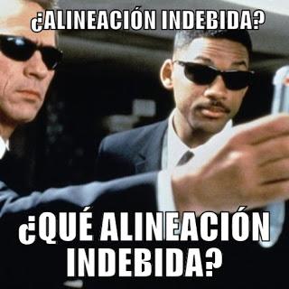 Alineación indebida y reclamación de un tercer equipo