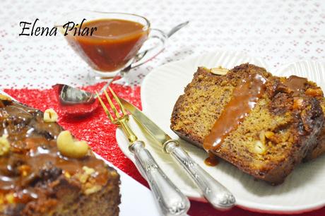 Banana bread con anacardos y caramelo salado