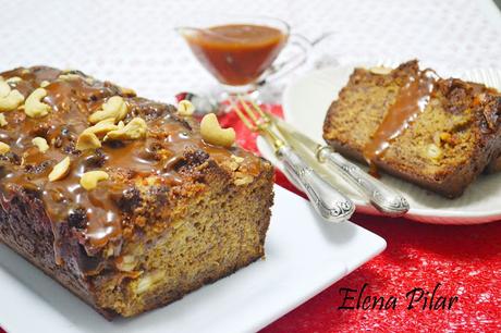 Banana bread con anacardos y caramelo salado