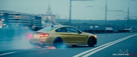 Drift con un BMW M4. Rusia se llena de humo.