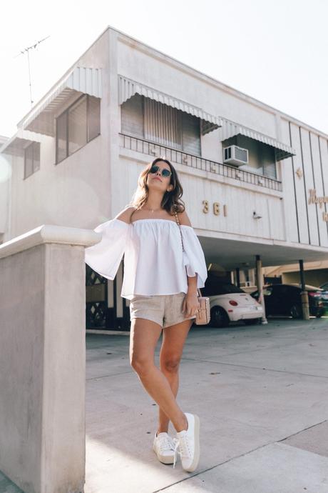 Off_The_Shoulders-Chicwish-Valentino_Bag-Monnier_Fevres-Sneakers-Saint_Laurent-Reformation_Shorts-Outfit-Los_Angeles--52