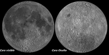 cara oculta y visible de la luna