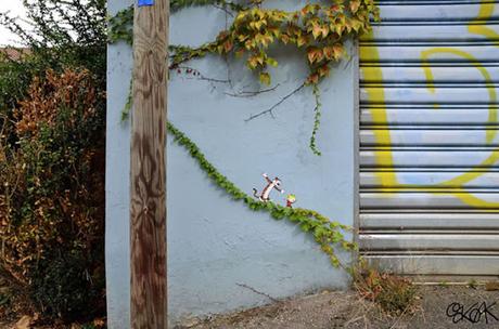 Arte urbano mimetizado con el entorno.