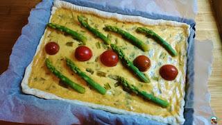 frittata con espárragos verdes