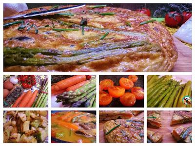 frittata con espárragos verdes