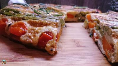 frittata con espárragos verdes