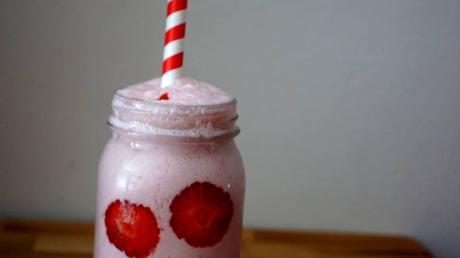 smoothie de fresa y queso