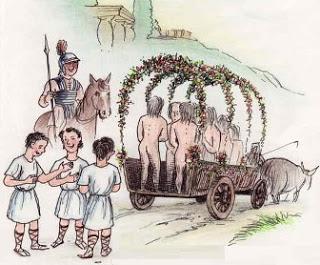 Las siete mártires de Ancyra y su devoto.