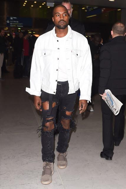Kanye West destroyed jeans