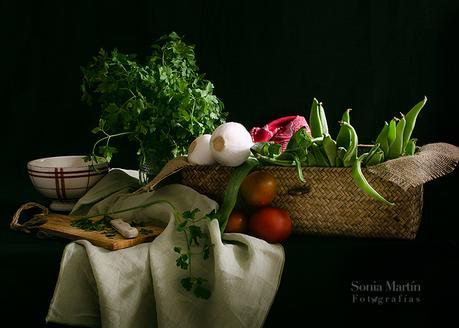 Cómo aplicar una textura sobre una fotografía con Photoshop Verduras en caja