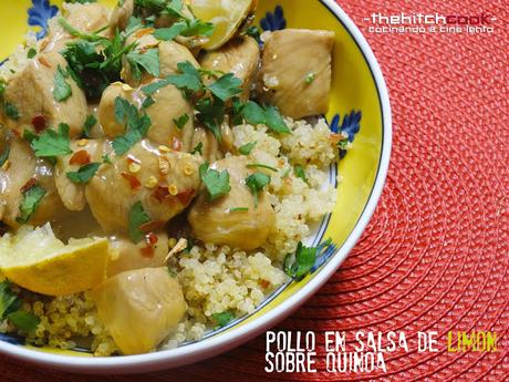 POLLO EN SALSA DE LIMON SOBRE QUINOA