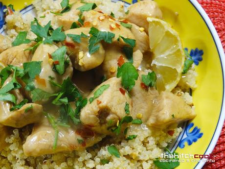 POLLO EN SALSA DE LIMÓN SOBRE QUINOA (Cítricamente tuyo)