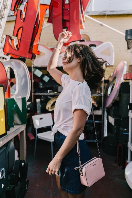 Calvin_Klein-Denim_Skirt-CK_Collection-Los_Angeles-Nick_Metropolis-Saint_Laurent_Sneakers-Pink_Bag-Outfit-Collage_Vintage--7
