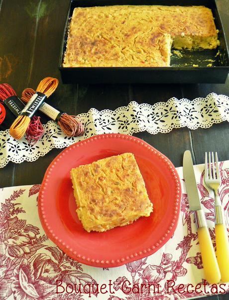 Budín de garbanzos y maíz