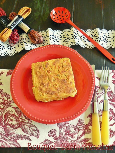 Budín de garbanzos y maíz