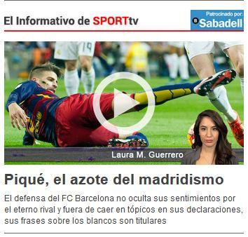 El diario Sport cuando la crispación la creaba Mourinho y cuando la crea Piqué