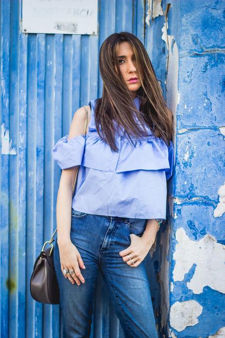 blue on blue LIGHT BLUE ON DENIM BLUE