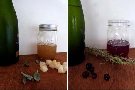 frutas + hierbas + espumante | para brindar en san valentín