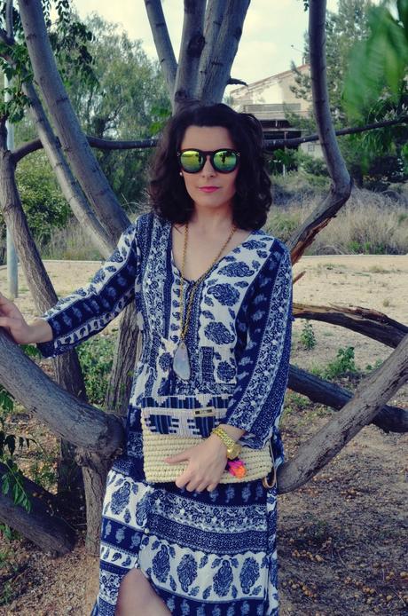 maxi vestido tribal outfit mi vestido azul fashion blogger (11)