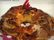 Corona salada rellena pisto, jamon york queso. cuarto aniversario desafío cocina