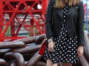 Vestido lunares biker cuero