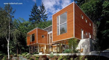 Residencia contemporánea en Lago Washington en el noroeste de Estados Unidos