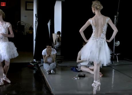 En pointe. Wedding dress