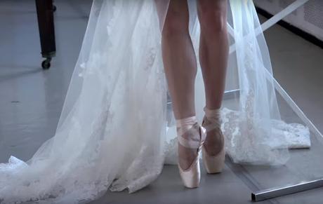 En pointe. Wedding dress