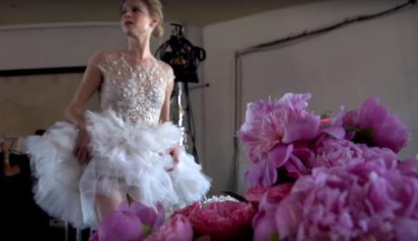 En pointe. Wedding dress