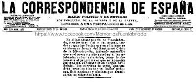 Fiestas de Fuenlabrada en 1892