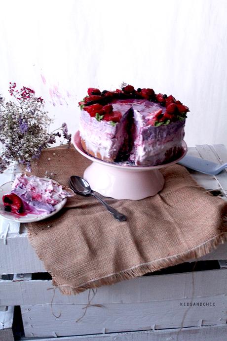 tarta mousse frutos rojos -kidsandchic-sinhorno-jaquealareina