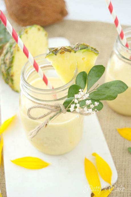 Smoothie de piña colada, sofocando el calor tropical #dobleS Smoothie de piña colada, sofocando el calor tropical #dobleS