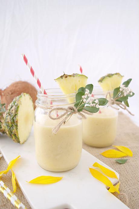Smoothie de piña colada, sofocando el calor tropical #dobleS Smoothie de piña colada, sofocando el calor tropical #dobleS