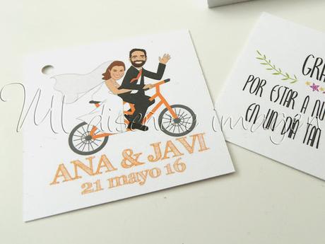 Invitaciones de boda bicicleta