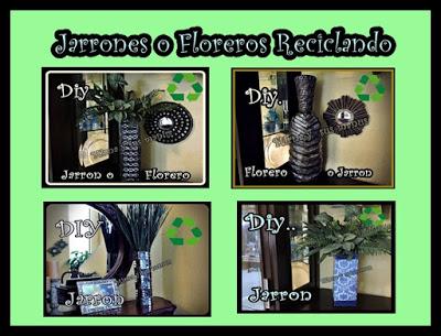 Diy. Jarrones o Floreros Reciclando