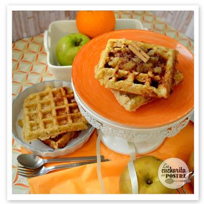 GOFRES DE MANZANA Y CANELA / CINNAMON AND APPLE WAFFLES