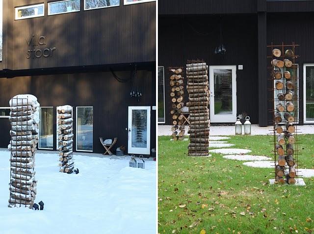 Guardar la leña al aire libre