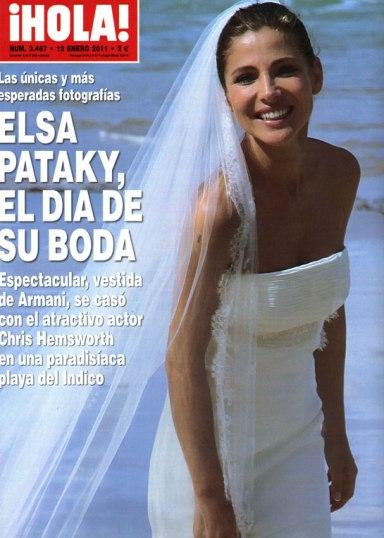 Elsa Pataky, vestida de novia con un diseño de Armani Privé, en portada de Hola