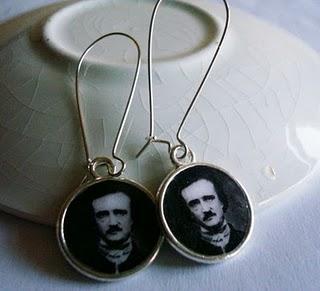 PENDIENTES REVERSIBLES EDGAR ALLAN POE - NEVERMORE